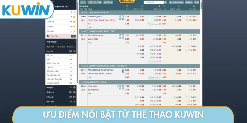 Ưu điểm nổi bật từ thể thao KUWIN